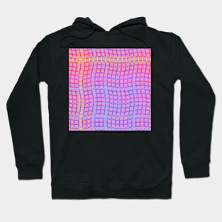 Wavy Plaid Rainbow on Pale Purple Repeat 5748 Hoodie